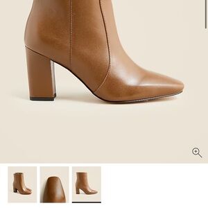 J. Crew Brown Leather Heeled Boots